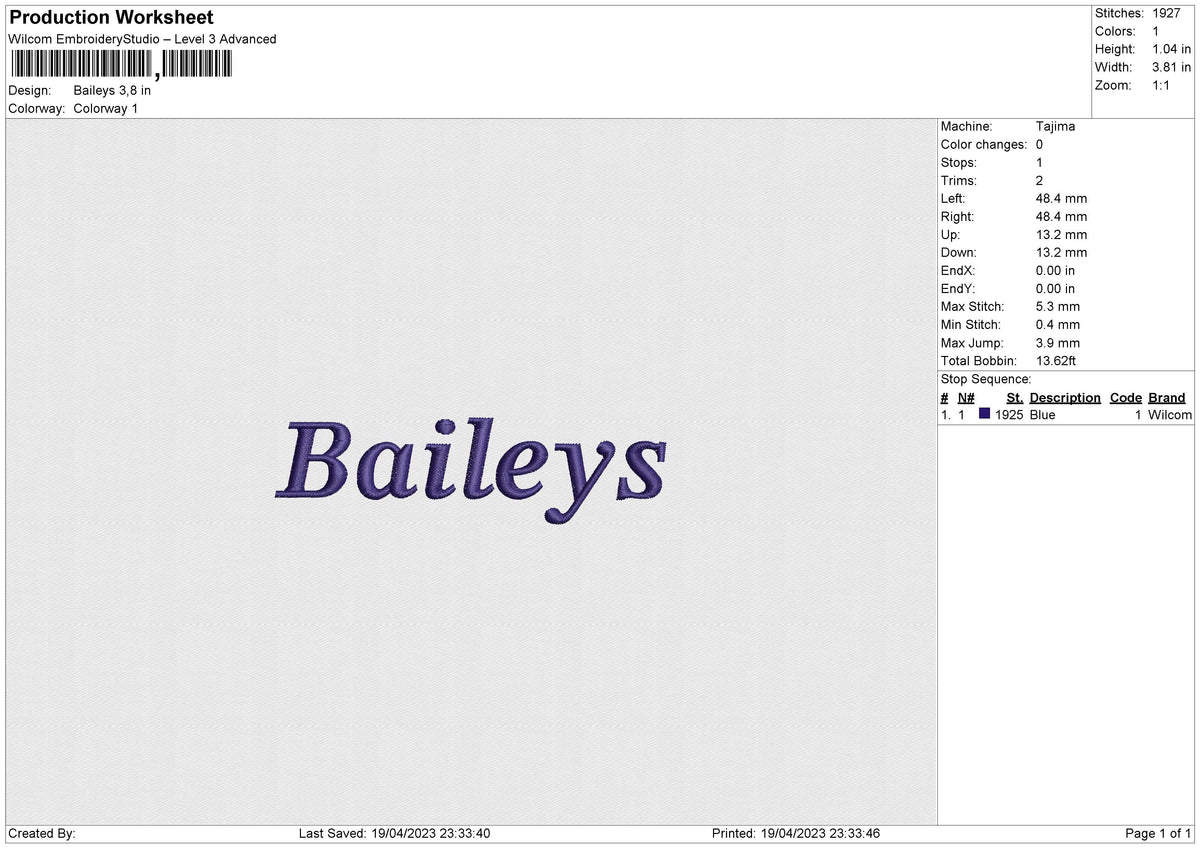 Baileys Embroidery