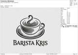 Barista Kris v1 Embroidery File 6 size