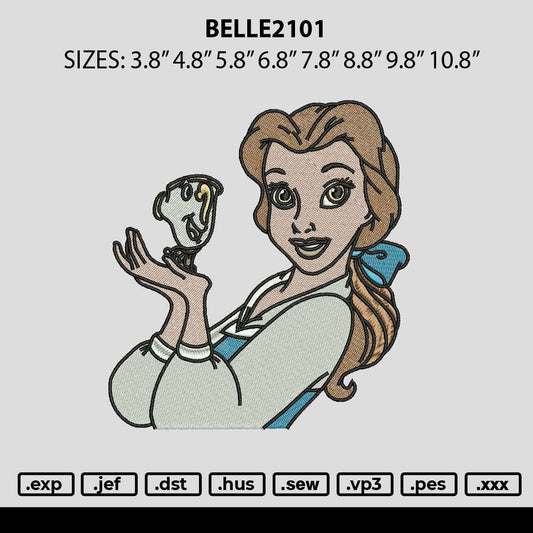 Belle2101 Embroidery File 6 sizes
