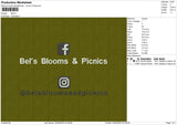 Bels Embroidery File 6 sizes