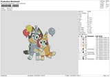 Bluey Embroidery File 6 sizes