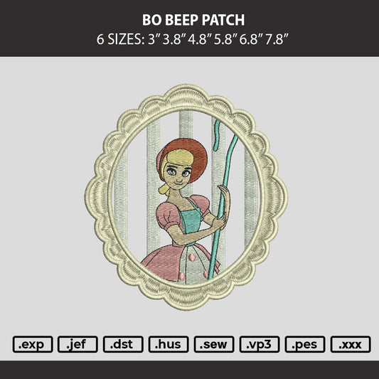 BoPeepPatch Embroidery Machine Design File 6 sizes