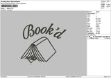 Bookdtext Embroidery File 6 sizes