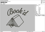 Bookdtext Embroidery File 6 sizes