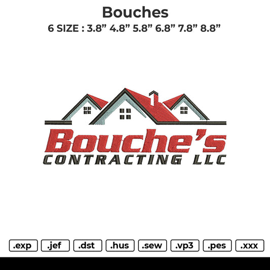 Bouches Embroidery File 6 sizes