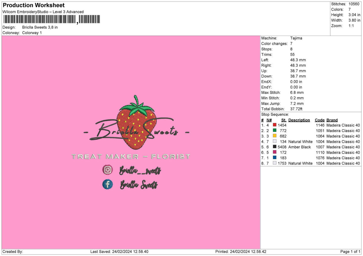 Sweets03 Embroidery File 6 sizes
