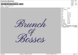 Brunch Embroidery File 6 sizes