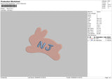 Bunny Pink Nj Embroidery File 6 sizes