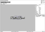 Buttertext Embroidery File 6 sizes