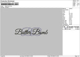 Buttertext Embroidery File 6 sizes