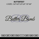 Buttertext Embroidery File 6 sizes