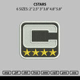 Cstars Embroidery File 6 sizes
