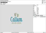Callumtext Embroidery File 6 sizes