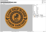 Camp Half Blood Hades Embroidery