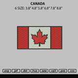 Canada Embroidery File 6 sizes
