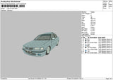 Car 0112 Embroidery File 6 sizes