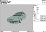 Car 0112 Embroidery File 6 sizes