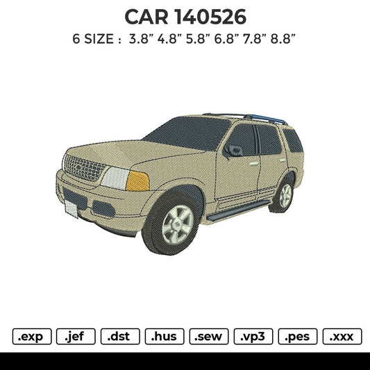 CAR 140526 Embroidery File 6 sizes