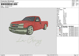 Red Car 2001 Embroidery File 6 sizes