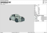 Car 2211c Embroidery File 6 sizes