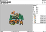 Camping 0112 Embroidery File 6 sizes