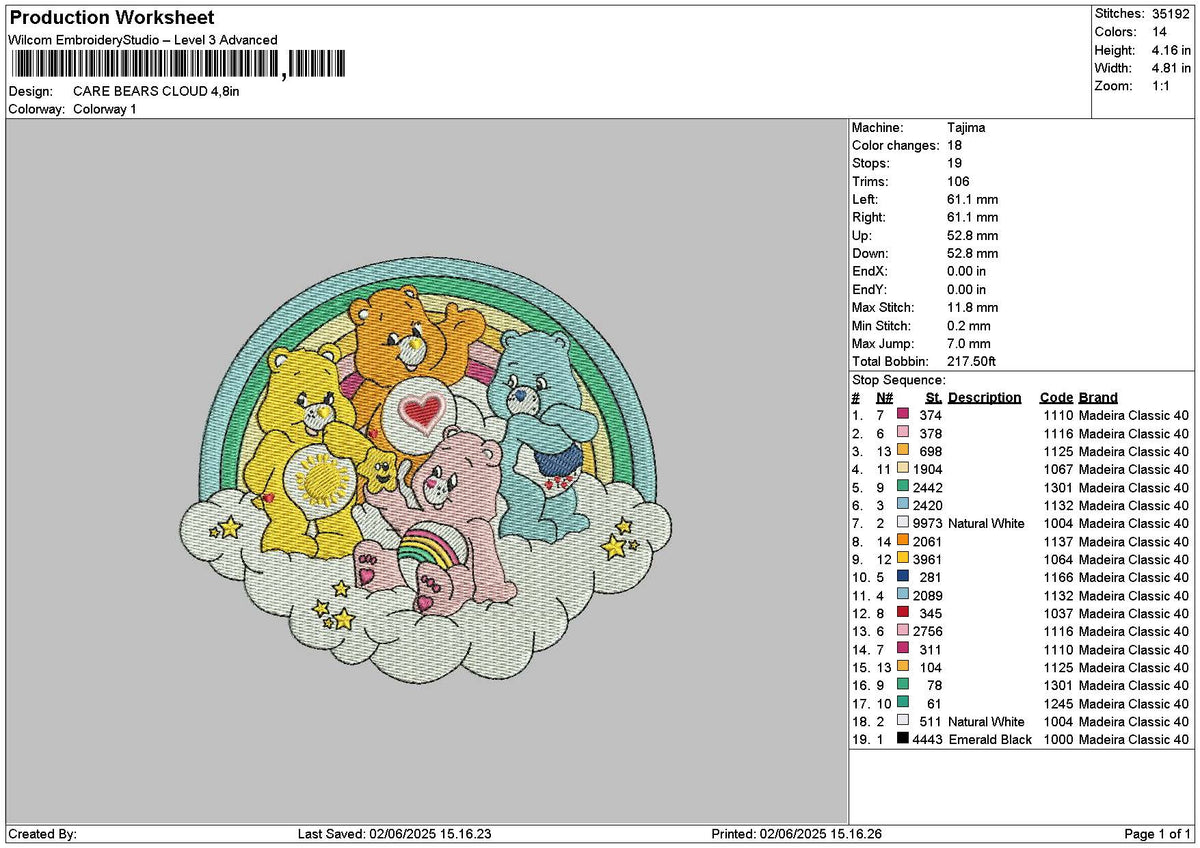 Bears 0206 Embroidery File 6 sizes