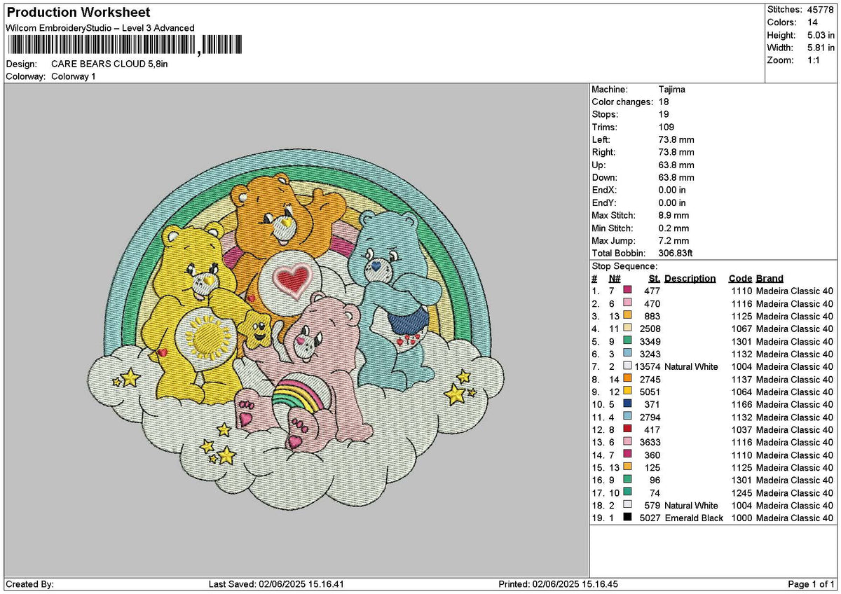 Bears 0206 Embroidery File 6 sizes