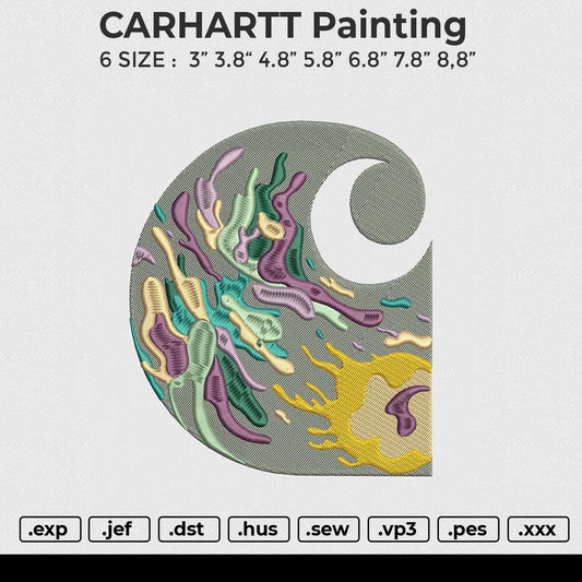 CARHARTT painting Embroidery File 6 size