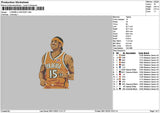 Player 15 Embroidery File 6 sizes
