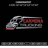 Carmonatext Embroidery File 6 sizes