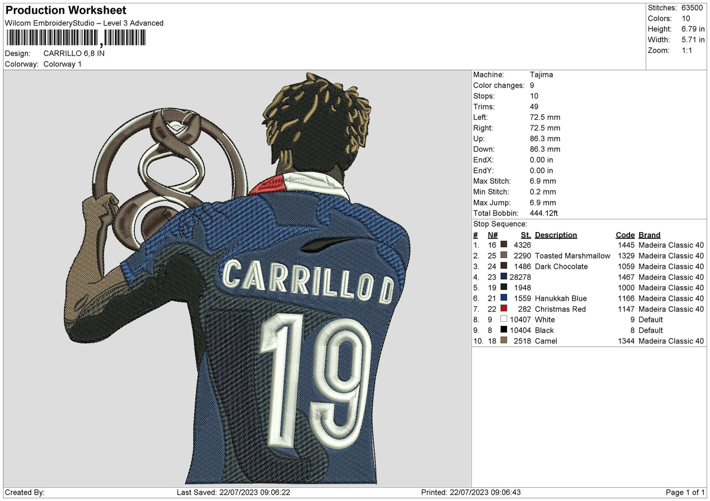 CARRILLO Embroidery File 6 size