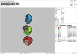 Cartoon Heads Embroidery File 6 sizes