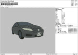 Car 2011 Embroidery File 6 sizes