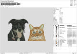 Cat Dog 0607 Embroidery File 6 sizes