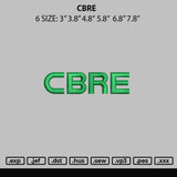 Cbre Embroidery File 6 sizes