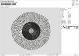 Cd Vinyl Embroidery File 6 sizes