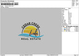 Cedartext Embroidery File 6 sizes