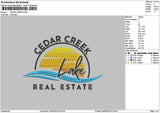 Cedartext Embroidery File 6 sizes