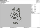 Wolf Mask 03 Embroidery File 6 sizes