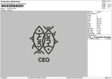 Fish Line 01 Embroidery File 6 sizes