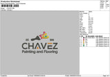 Chaveztext Embroidery File 6 sizes