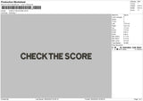 Check The Score Embroidery