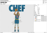 CHEF Embroidery File 6 sizes