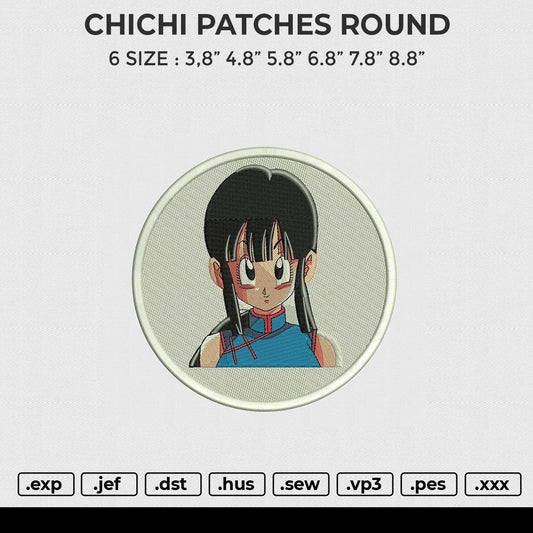 CHICHI PATCHES ROUND Embroidery File 6 size