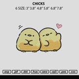 Chicks Embroidery File 6 sizes