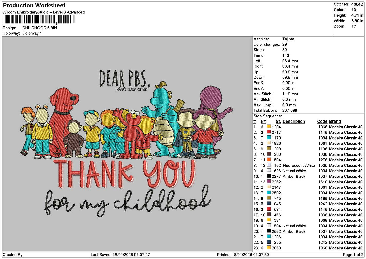 Thankyoutext Embroidery File 6 sizes