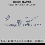 Children Drawing Embroidery File 6 sizes