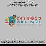 Childrentext Embroidery File 6 sizes