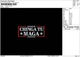 Chingatext Embroidery File 6 sizes