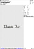 CHRISTIAN D Embroidery File 6 size